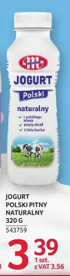 Jogurt Polski pitny naturalny Mlekovita promocja w Selgros