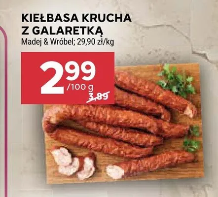 Kiełbasa krucha z galaretką Madej & Wróbel promocja w Stokrotka