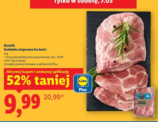 Karkówka wieprzowa bez kości Rzeźnik promocja w Lidl