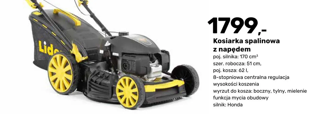 Kosiarka spalinowa z napędem promocja w Bricomarche