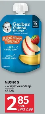 Mus 80 g Gerber promocja w Selgros