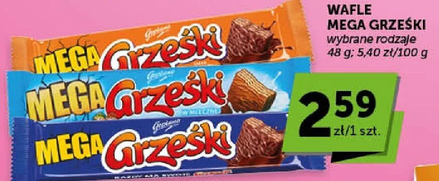 Wafle Mega Grzeski promocja w Groszek