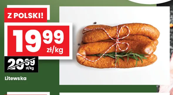 Kiełbasa litewska promocja w emma MARKET