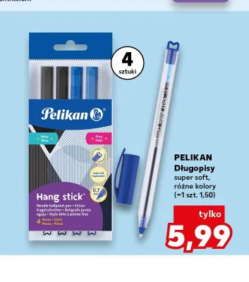 Długopisy super soft Pelikan 4-pak promocja w Kaufland