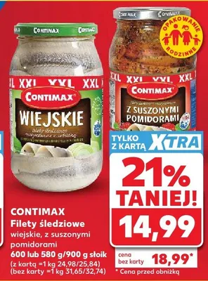 Filety śledziowe wiejskie z suszonymi pomidorami Contimax promocja w Kaufland