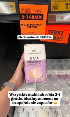 Mąka pszenna luksusowa typ 550 Plony Natury promocja w Biedronka