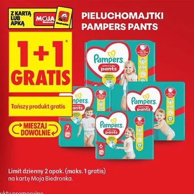 Pieluchomajtki 1+1 GRATIS promocja w Biedronka