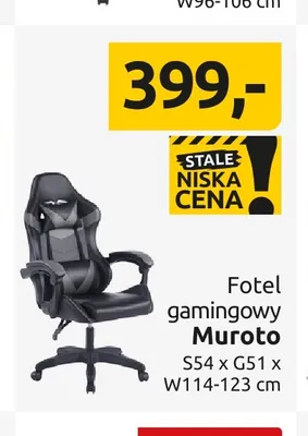 Fotel gamingowy Muroto promocja w Black Red White