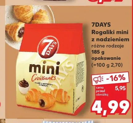 Rogaliki mini z nadzieniem 7Days promocja w Kaufland