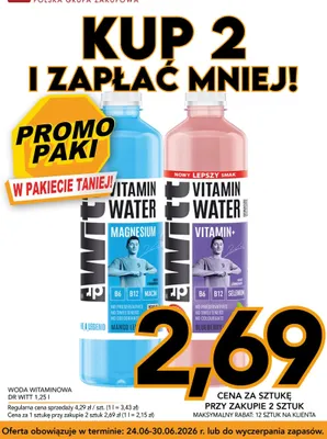 Woda witaminowa Dr Witt Vitamin Water Vitamin+ Blueberry promocja w Kupiec