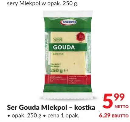 Ser Gouda Mlekpol - kostka promocja w Makro