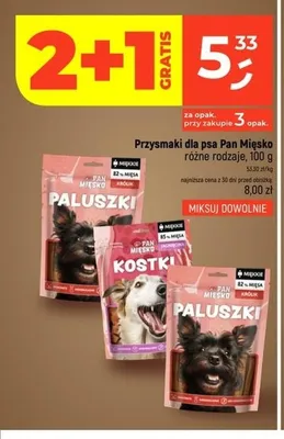 Przysmaki dla psa Pan Mięsko Kostki Jagnięcina promocja w Dealz