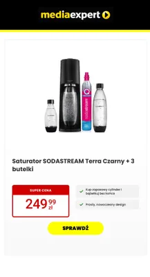 Saturator Terra czarny + 3 butelki promocja w Media Expert