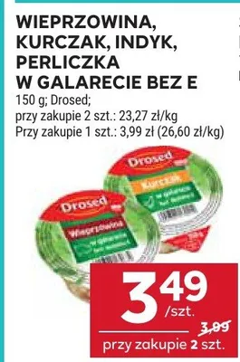 Wieprzowina, kurczak, indyk, perłuszka w galarecie bez e promocja w Stokrotka