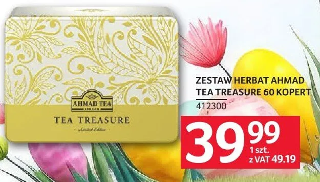 Zestaw herbat Ahmad Tea Treasure 60 kopert promocja w Selgros