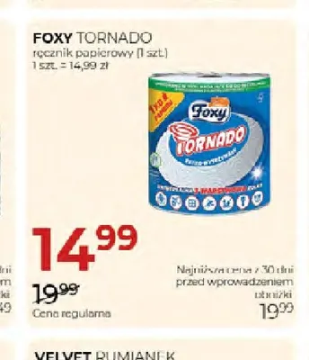 Ręcznik papierowy Tornado Foxy promocja w Drogerie Jawa