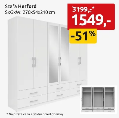 Szafa Herford promocja w Black Red White