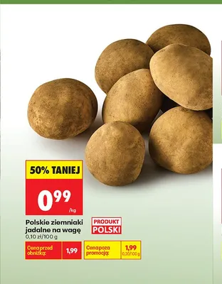 Ziemniaki jadalne polskie na wagę promocja w Biedronka