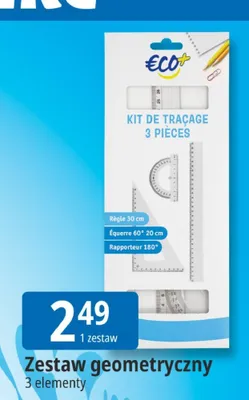 Zestaw geometryczny Eco+ promocja w Leclerc