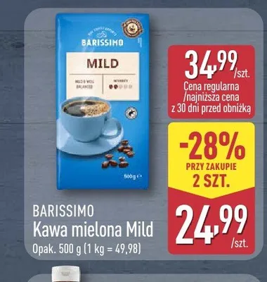 Kawa mielona Barissimo Mild promocja w Aldi