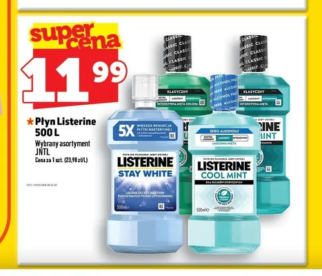 Płyn do płukania ust Listerine Cool Mint promocja w TOPAZ