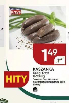 Kaszanka Krzyś promocja w Chata Polska