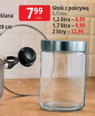 Słoik z pokrywą 0,75l promocja w Leclerc