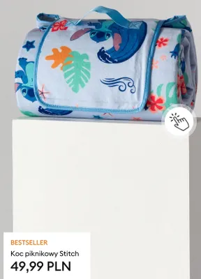 Koc piknikowy Stitch promocja w Sinsay