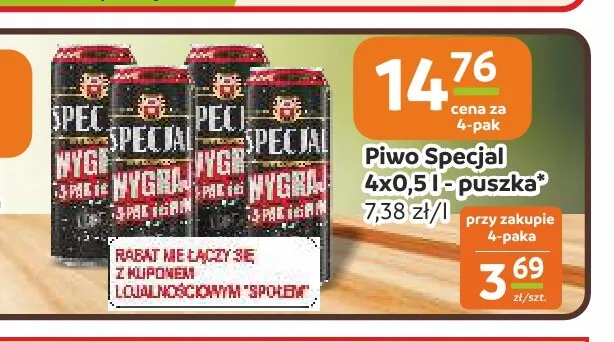 Piwo Specjal 4-pak promocja w Społem Częstochowa