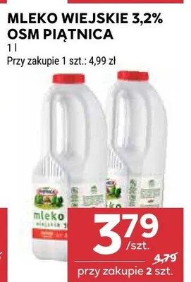 Mleko wiejskie 3,2% promocja w Stokrotka