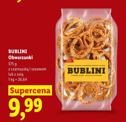 Obwarzanki z czarnuszką i sezamem Bublini promocja w Lidl