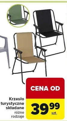 Krzesło turystyczne składane różne rodzaje promocja w Carrefour Market