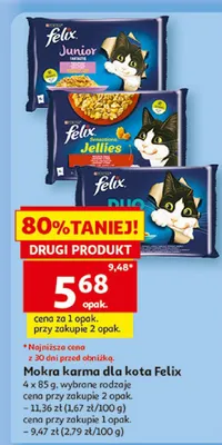 Mokra karma dla kota Felix promocja w Auchan