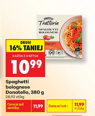 Spaghetti bolognese Donatello promocja w Biedronka