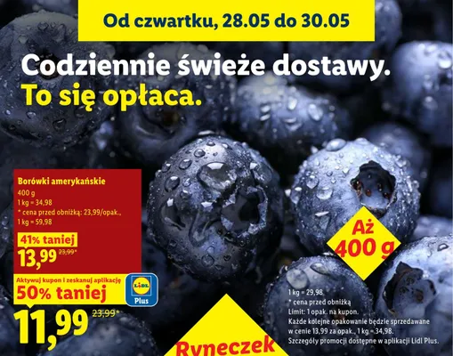 Borówki amerykańskie promocja w Lidl