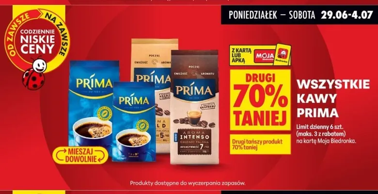 Kawa mielona Prima Aroma Intenso promocja w Biedronka