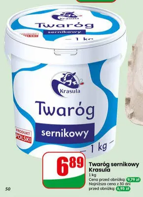 Twaróg sernikowy Krasula promocja w Dino