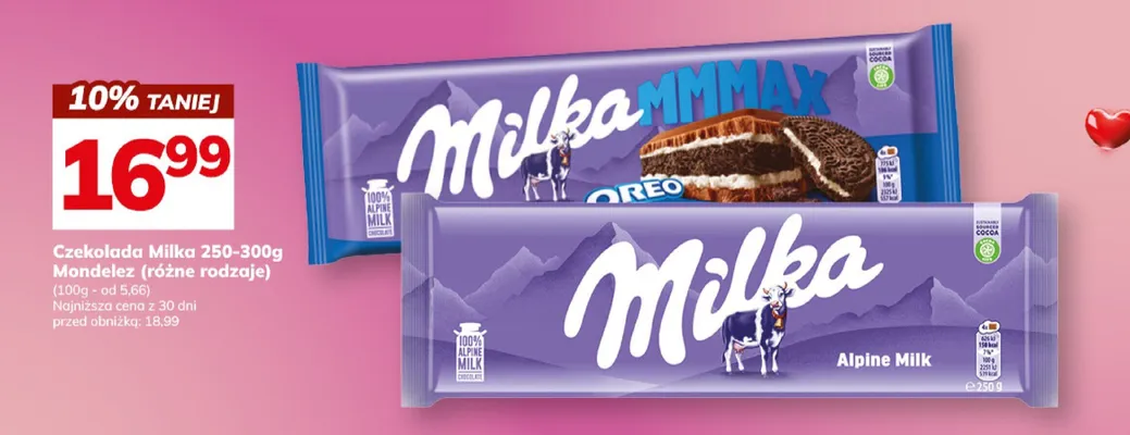 Czekolada Milka różne rodzaje promocja w Hitpol