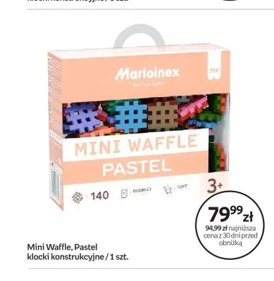 Klocki konstrukcyjne Marioinex Mini Waffle Pastel promocja w Empik