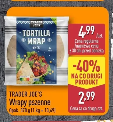 Wrapy pszenne Trader Joe's promocja w Aldi