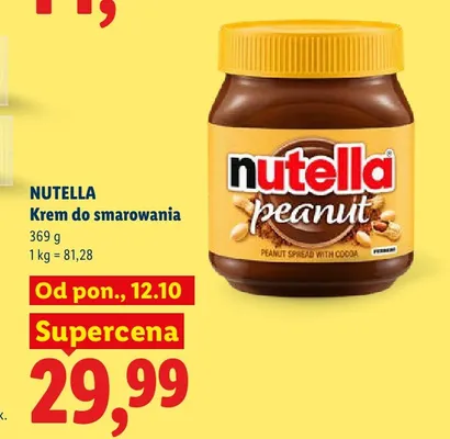Krem do smarowania Nutella Peanut promocja w Lidl