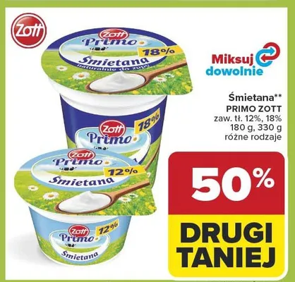 Śmietana Primo promocja w Carrefour Market