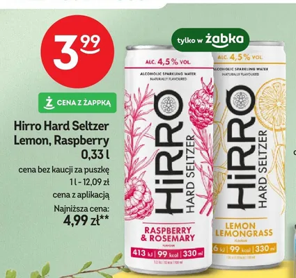 Napój alkoholowy Hard Seltzer Lemon promocja w Żabka