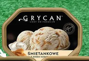 Lody familijne Grycan śmietankowe z sosem karmelowym promocja w Biedronka
