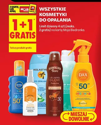 Kosmetyki do opalania Nivea Sun Kids protect & care SPF50 promocja w Biedronka