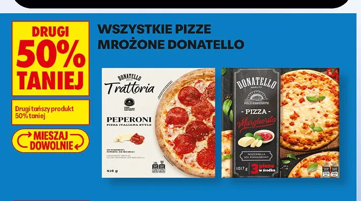 Pizze mrożone Donatello promocja w Biedronka