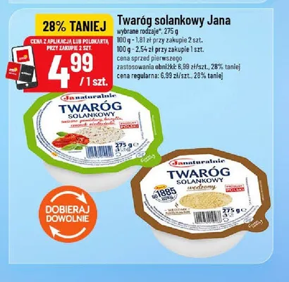 Twaróg solankowy wędzony Jana promocja w POLOmarket