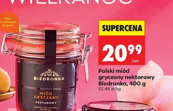 Miód polski gryczany nektarowy promocja w Biedronka