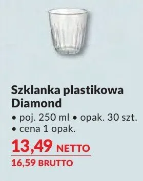 Szklanka plastikowa Diamond promocja w Makro