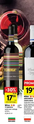 Wino Tcherga wybrane rodzaje promocja w Intermarche